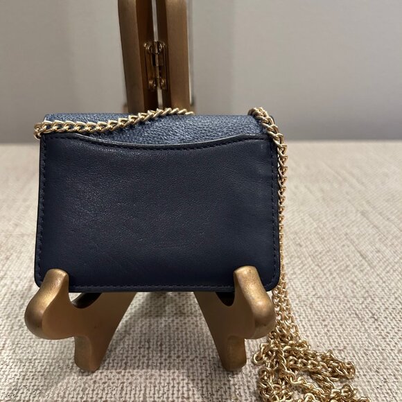 Coach Mini Wallet W/Horse & Carriage Dot Print on a Chain - Picture 6 of 11